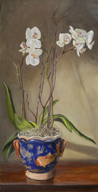 Orchid in Fish Pot